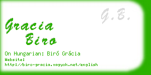 gracia biro business card